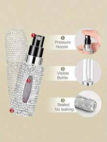 1pc Refillable Travel Perfume Spray Bottle, Portable Perfume Pump, Fragrance Empty Spray Bottle, Suitable Travel And Outings, Travel Essential, Back To School Perfume Bottle, Home & Bathroom Decor - 多色-7 - 查看 3