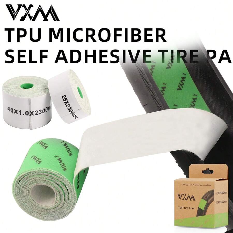 1卷装TPU纤维自粘内胎防刺穿衬垫，自行车防刺穿垫，适用于山地车和公路车，26英寸/29英寸 - 彩色 - 查看 1