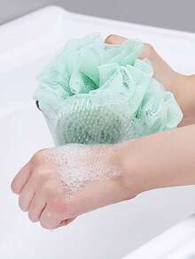 Bàn chải tắm cao cấp 2 trong 1 mềm mại kèm lược và bông tắm massage da đầu. - Nhiều màu - Xem 5