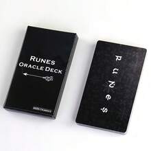 Limited Edition 26-Card Rune Oracle Deck - Premium Cardstock Mystical Guidance Cards With Norse Mythology Rune Symbols And Interpretation Guide, For Divination, Meditation, And Rune Reading, Spiritual Practice, Esoteric Style, High-Quality Printing - Black - View 5