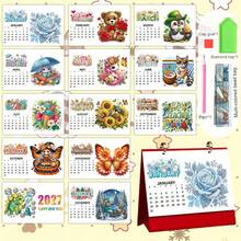 2027 Calendrier de peinture de diamant à motif mignon pour les vacances, Calendrier du Nouvel An, Calendrier de bureau, Chaque page a des motifs différents, Fait main créatif, Support de calendrier pour décoration de bureau, salon, Décoration de vacances, Cadeau pour petite amie, Cadeau sincère, Cadeau parfait, Cadeau de Nouvel An, Cadeau de Noël - Ensembles - Voir 19