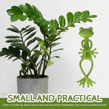 Multi-Piece Frog-Shaped Plant Support Rack, Suitable For Potted Plant Shaping, Support And Assist Plant Growth, Also Can Be Used For Decorating Rock Garden, Wall Hanging Or As Binding Tool, Cute Design To Add Color To Your Garden - Green - View 8