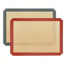 2 piezas Tapetes de silicona reutilizables para hornear - Forros antiadherentes para hornear - Suministros de hornear convenientes - Tapetes para hornear en el horno aptos para galletas, galletas con forma de animales, alitas de pollo, artículos esenciales de cocina, herramientas de hornear - - - Ver 1