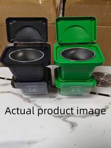 1 gạt tàn treo tường bằng thép không gỉ có nắp đậy, thiết kế thùng rác treo giúp tránh tro tàn vương vãi, thích hợp cho phòng khách, phòng ngủ, văn phòng, phòng tắm, nhà bếp và các không gian nhỏ khác, quà tặng ngày lễ, thùng rác gia đình, văn phòng, phòng tắm, nhà bếp, thùng rác mini đa chức năng tích hợp bằng thép không gỉ sang trọng, gạt tàn tinh tế (đen và xanh lá cây), quà tặng ngày lễ - A - Xem 4