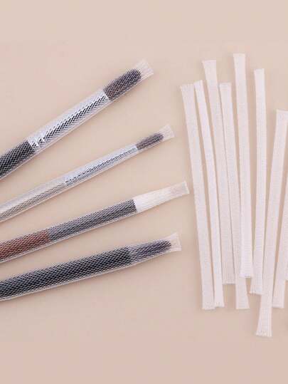 20/50pcs Reusable Makeup Brush Protectors, Elastic Mesh Brush Guards - Moldable And Frizz-Preventing, Transparent Plastic Mesh Makeup Brush Sleeves - Prevent Shedding And Straighten Bristles