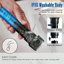 1pc USB Rechargeable 5-In-1 Multifunctional Hair Clipper, Men's Home Use Digital Grooming Kit, Fully Washable Electric Shaver - View 5