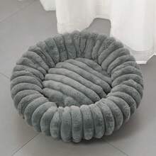 1pc Thick Plush Pet Bed, Warm And Comfortable Dog/Cat Bed Suitable For Small, Medium And Large Pets Indoor Use - Grey - View 6