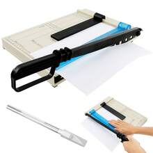 LOVEWE 1pc A4 Guillotine Cutter Paper, Paper Slicer With Safety Guard And Blade Lock, Lightweight, Portable, 12 Sheet Easy-To-Use, Cutting PVC, Iron Sheet, Leather, Photos, Nonwovens, For Home & Office,Christmas,Christmas Paper Cutting,Christmas Packaging Cutting - 均碼 - 查看 2