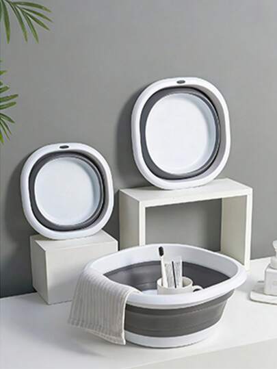 Chậu rửa gấp gọn 1/3 mảnh, Chậu rửa di động, Chậu/bồn tắm gấp gọn (hình vuông), Giỏ đựng quần áo gấp gọn, Chậu rửa chén gấp gọn, Chậu rửa bằng nhựa, Chậu rửa rau củ, Chậu rửa chân bằng nhựa cho ký túc xá sinh viên, Chậu rửa chân, Chậu rửa gấp gọn đa chức năng, Bồn rửa gấp gọn tiết kiệm không gian cho cắm trại - Lý tưởng cho phòng tắm, nhà cửa, ký túc xá, du lịch và sử dụng ngoài trời. Chậu gấp gọn màu xám dùng để rửa chén, trái cây, cắm trại và giặt giũ - Một vật dụng thiết yếu cho mùa tựu trường.