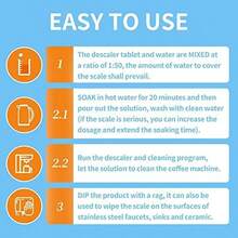 NATRUTH 20 Packs Powerful Limescale Removal,Efficient Water Bottle Cleaning Tablets,Odor-Free KETTLE & Coffee Cup Cleaner Tablets,Descaler For Coffee Machine,Natural Stainless Steel Cup Cleaners - / - View 5