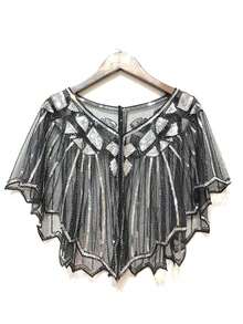 1pc Summer Lightweight Sequin Lace Shrug, Thin Beaded Shawl For Evening Gown - Multicolor - View 6