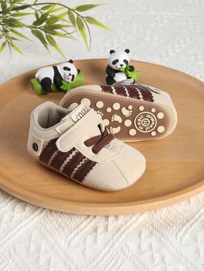 1 Pair Unisex Infant/Toddler Casual Hook And Loop Design Sports Shoes, Suitable For 0-1 Year Old Infant Boys And Girls, Crawling/Walking Shoes, Fit For Spring, Summer, Autumn And Winter