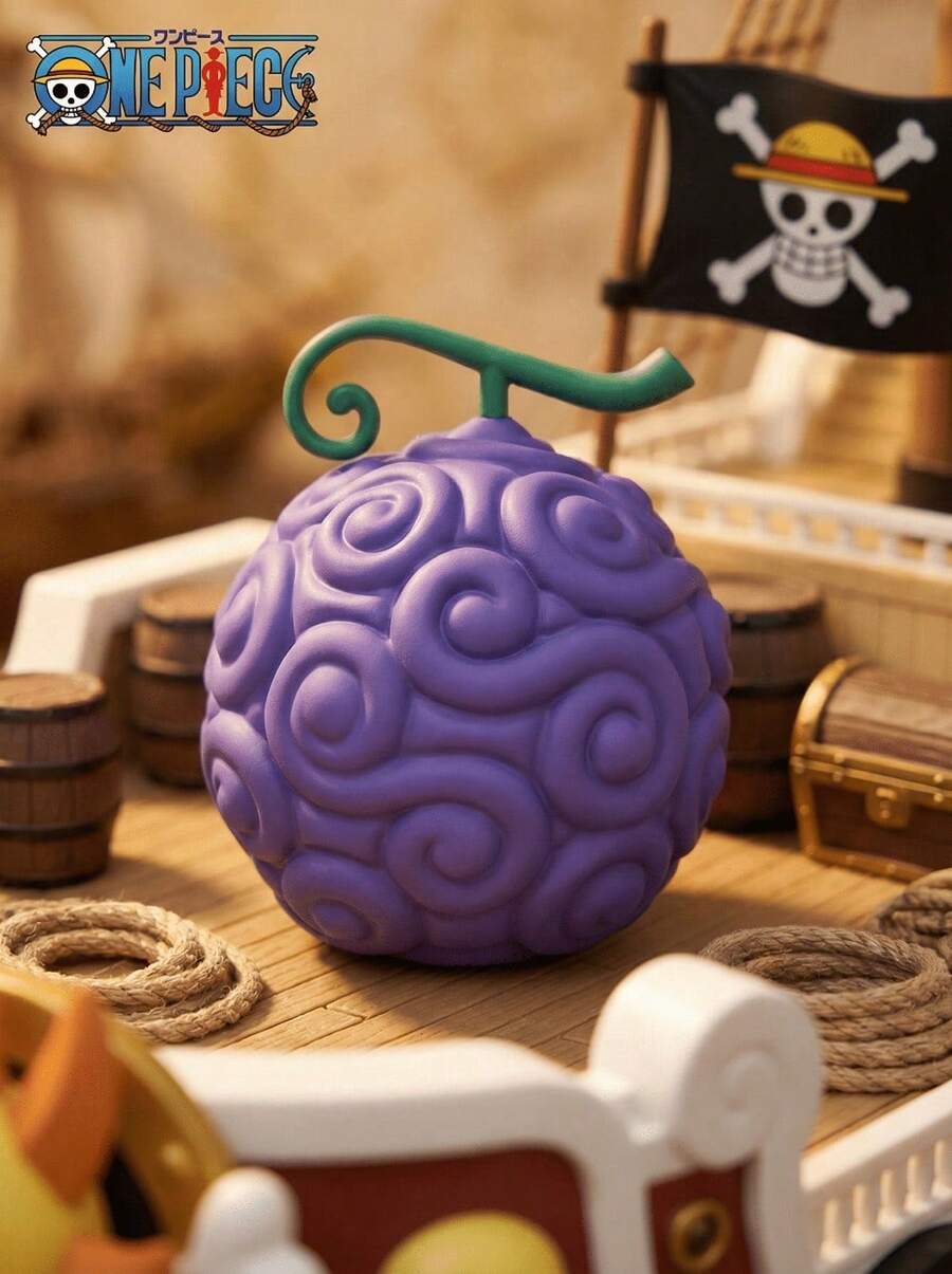 Netflix Juguete de estrés de fruta del diablo 3D púrpura de One Piece con licencia oficial, juguete de descompresión de rebote lento, regalo para fans de anime - Morado - Ver 1