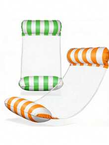 Ghế võng bơm hơi dành cho 2 người - Chất liệu PVC bền, phao bơi bơm hơi sọc có thể gấp gọn, thích hợp cho các bữa tiệc bể bơi và quà tặng mùa hè. - Phiên bản nâng cấp - Xem 12