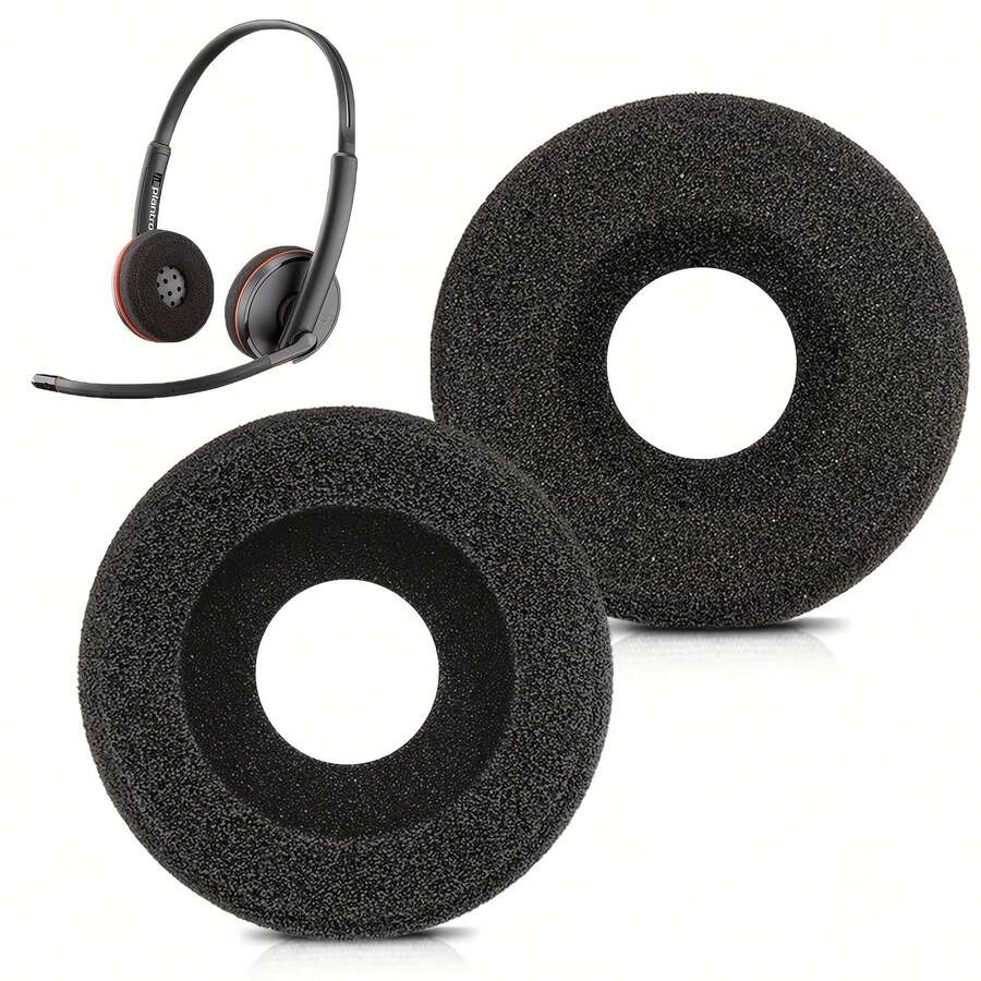 耳機耳墊泡棉耳墊替換零件，相容於 HW251N HW261N HW510 HW520 Blackwire C310 320 3210 C3220 C3320 C225 C315 C325 Jabra PRO 920 Biz 1500 GN2000 耳機