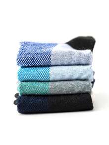 1 Pair/6 Pairs/10 Pairs Men's Shallow Mouth Boat Socks - Multicolor - View 8