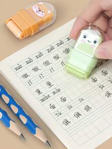 1個/4個裝 小學生用滾輪橡皮擦，低屑、乾淨不留痕跡擦拭，適合兒童，開學季、開學第一天使用 - 彩色 - 查看 9