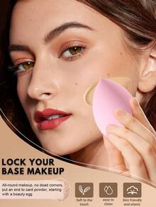 16件套化妆工具套装，包括：1支化妆刷+9个三角粉扑+6个化妆海绵 - 彩色 - 查看 8