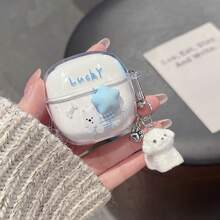 新款卡通耳机保护套吊坠，适用于 Buds 6 Play/SE/8 Active 通用无线耳机保护套，Buds 6 Pro/8 Pro/8 Lite 新款保护套，无线蓝牙耳机保护套 Buds 6 Active/6/7s/6 Lite/5/6s 软壳耳机保护套，透明女款 - 星狗 - 查看 11