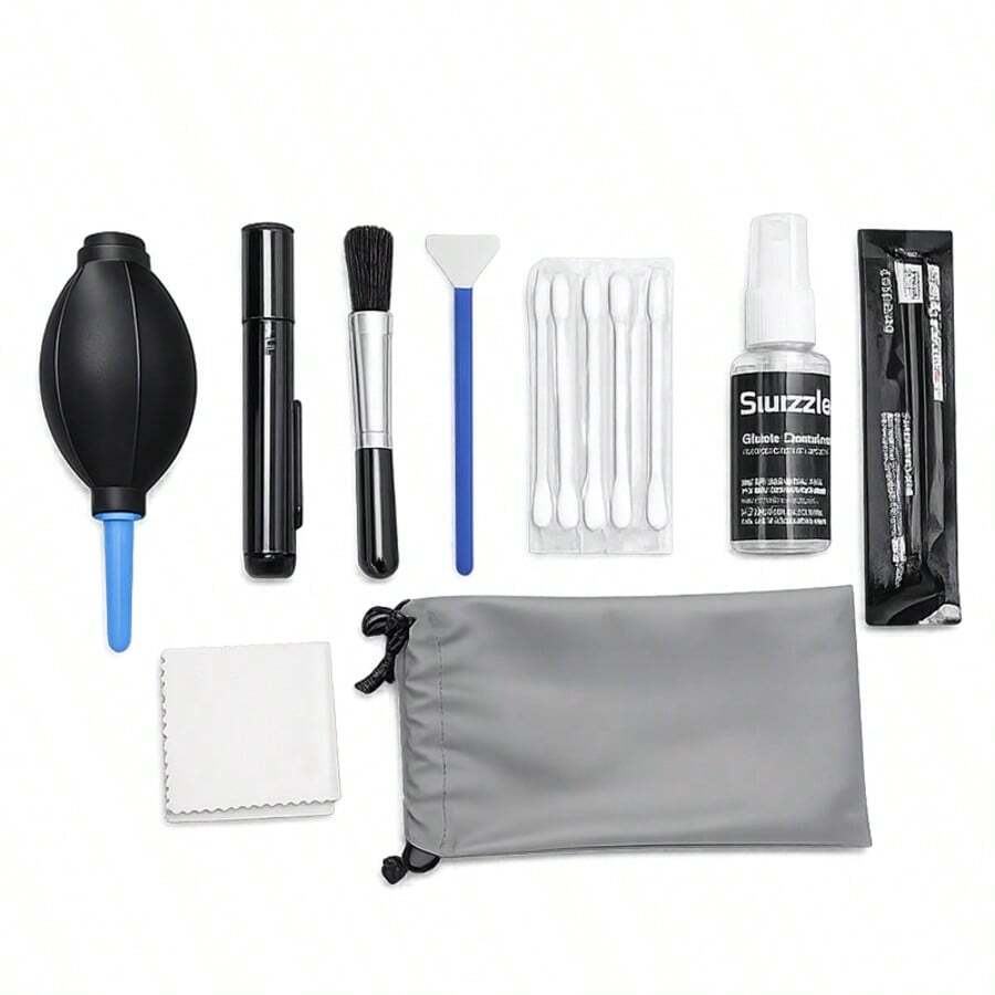 Kit Pembersih Multifungsi 8-in-1, 6-in-1, 4-in-1, 3-in-1, Termasuk Blower Udara, Sikat, Kain Mikrofiber, Tidak Perlu Cairan, Cocok Untuk Sensor CCD, Kamera, Keyboard, Elektronik, Ponsel, Alat Pembersih Penting Untuk Rumah, Kantor, Perjalanan