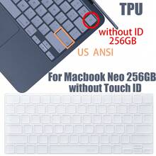 Funda de teclado de TPU 2026 nueva, apta para MacBook Neo 13" modelo A3404, compatible con diseño de teclado de EE. UU. y UE, protector de teclado transparente ultrafino - Ver 17