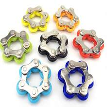 2pcs/4pcs/6pcs Bicycle Chain Decompression Toy, Transformable Iron Chain Stress Relief Fidget Toy For Adults - Multicolor - View 6
