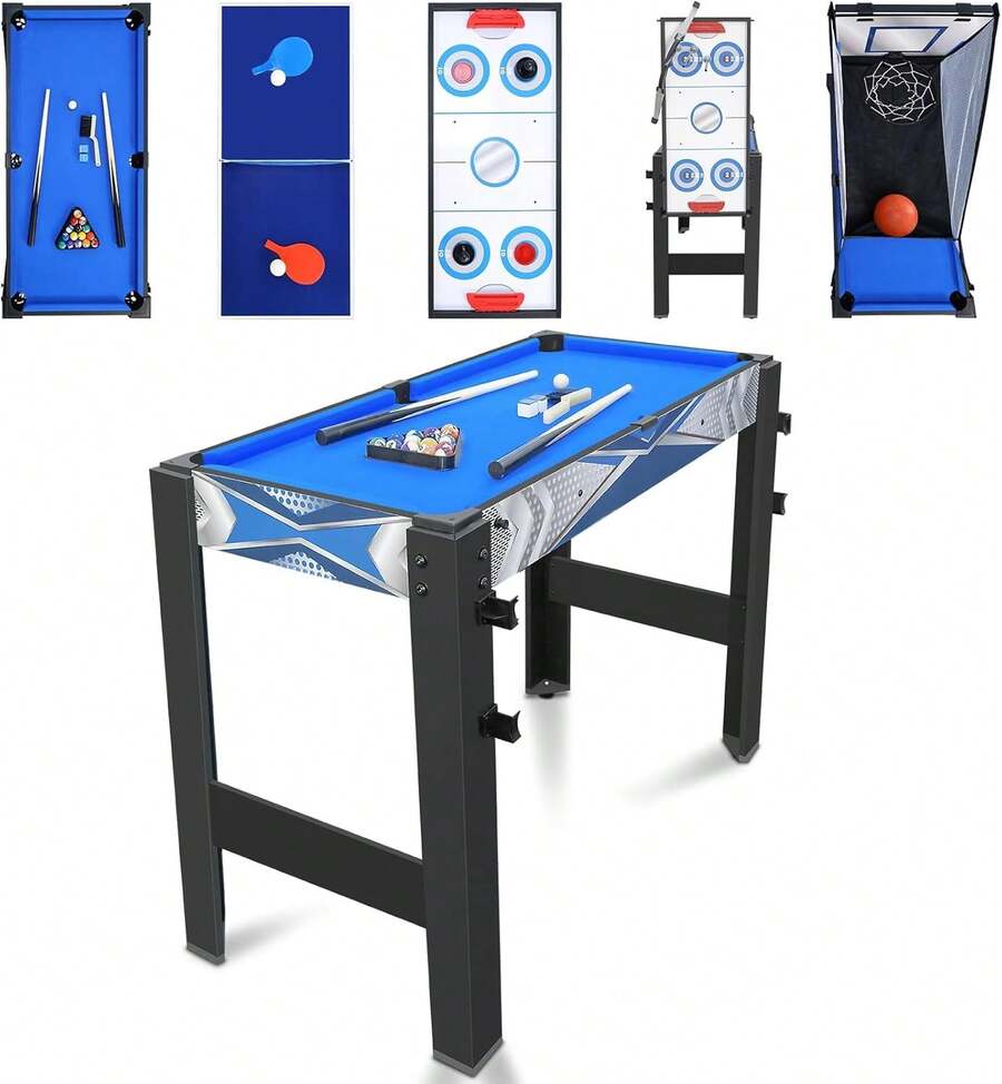 HLC Table de jeu combinée - Bleu azur - Voir 1