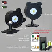 4/2/1 Paquete de Luces de Pared Montadas, Apliques de Pared Recargables de 1200mAh, 3 Temperaturas de Color y Temporizador, Control Remoto y Táctil, Luz Nocturna Regulable de 360° para Decoración de Habitación, Estudio, Dormitorio, Lectura y Mesita - Osa Menor - Ver 6