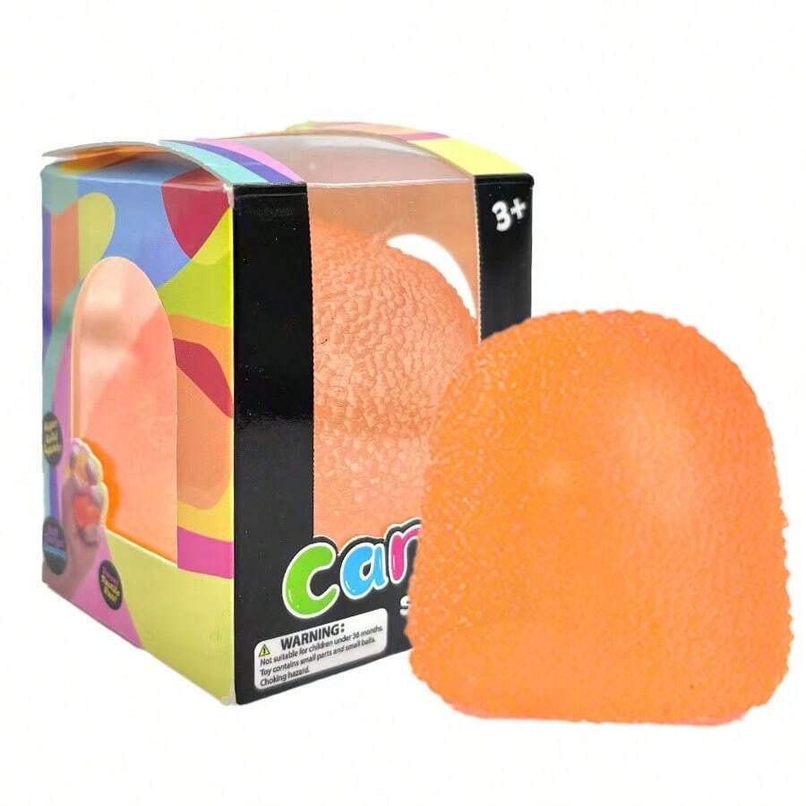 2026 New Color Squeeze Soft Candy - Stress Relief Toy, Squeeze Sensory Toy, , Suitable For Birthday/Party Gifts,Squishies Anxiety Stress Relief, Ice Squishy Stress Cube Malt Sugar Balls, Anxiety Relief, Sock Stuffing, Classroom Rewards(Orange) - 橘色 - 查看 1