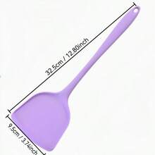 1pc Compact Non-Stick Silicone Spatula: Featuring Classic Chinese Design, Heat-Resistant And Durable. Suitable For Non-Stick Cookware, Can Be Used For Stir-Frying And Serving Dishes. Ideal For Home Chinese Cooking Such As Scrambled Eggs And Pancakes. An Essential Kitchen Tool. - Multicolor - View 4