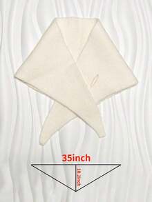 1pc Women's Oversized 185*76cm Knitted Poncho Shawl - Soft Cashmere Blend Solid Color Shawl, Elegant Wrap Suitable For Formal Dresses, Soft Open Front Cardigan Sweater, Suitable For Spring, Autumn And Winter, 73*30 Inches - 白色(小號) - 查看 12