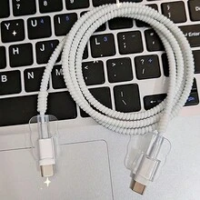 4pcs Wavy TPU Cable Protector, Durable ABS Material Cable Sleeve, Suitable Compatible With Apple 18W/20W Charger, Protect Charging Cable From Damage - Multicolor - View 7