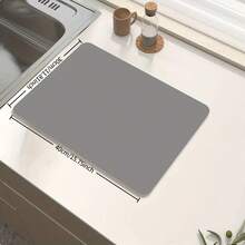 1pc Kitchen Countertop Absorbent Mat, Bar Drip Mat, Coffee Machine Pad, Washable & Heat Resistant - Multicolor - View 6