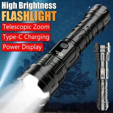 1PC Ultra-Bright LED Flashlight, Rechargeable - 3 Modes, Compact Design, High Lumens, Long Battery Life For Home Maintenance - Multicolor - View 1