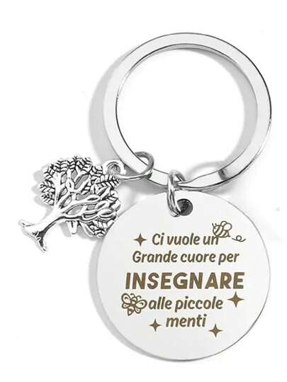 Teacher's Gift Keychain, End Of Year Teacher's Gift, Personalized Keychain, Creative Teacher's Gift, Teacher Keychain Slogan, Casual, Party, Cute, Street, Elegant, Zinc Alloy, Teacher's Day