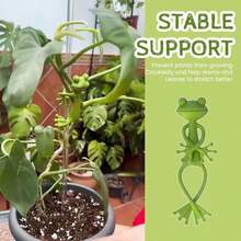 Multi-Piece Frog-Shaped Plant Support Rack, Suitable For Potted Plant Shaping, Support And Assist Plant Growth, Also Can Be Used For Decorating Rock Garden, Wall Hanging Or As Binding Tool, Cute Design To Add Color To Your Garden - Green - View 4