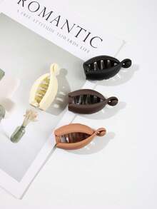 4pcs Elegant Matte Leopard Print Banana Hair Clips, Minimalist Vertical Ponytail Clips, Suitable For Daily Wear, Outings, Sports, Shopping, Vacation, Performances, Afternoon Tea, Versatile, Ideal Gift For Valentine's Day, Thanksgiving, Mother's Day, Birthday, Holidays - Multicolor - View 14