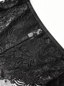 APRSEA 1PC Random Color Hollow Out Mid Waist Panty Ladies Sexy Lace Underwear - Multicolor - View 3