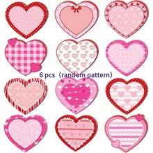 paquete de 6/12 notas adhesivas con corazones rosas y rojos | Notas adhesivas pequeñas de 9.91x8.64 cm para el Día de San Valentín, notas adhesivas mini a granel, notas adhesivas de amor, regalos del Día de San Valentín, hechas de papel - Unitalla - Ver 8