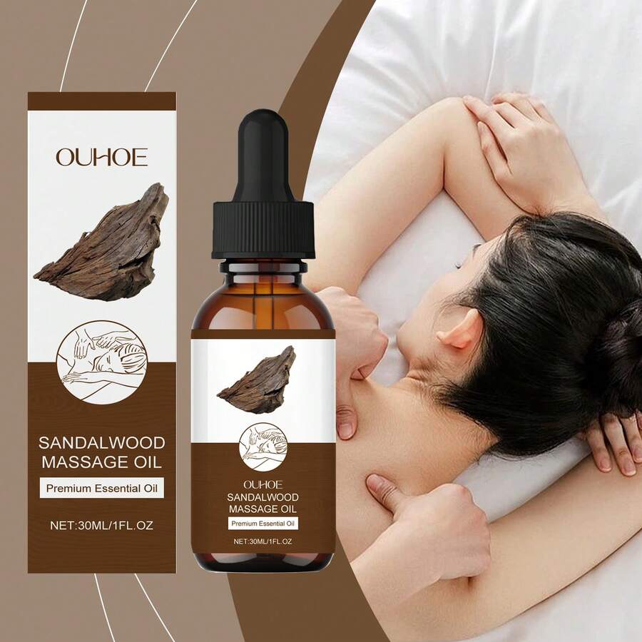 檀香按摩精油，温和滋养全身肌肤，日常身体护理按摩檀香油 - 麝香 - 查看 1