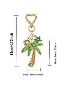 Handmade Grass Coconut Tree Pendant With Shell And Starfish Elements - Bohemian Vacation Style. Raffia Art Pendant, Ocean Alloy Pendant, Hawaiian Style. - Multicolor - View 9