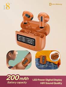 D8 Wireless Earbuds Headphones, Bass Stereo Ear Buds, LED Display In Ear Earphones, Buit-In Mic, Button Control, Time Display, Headset With Charging Case, For IOS Android, Laptop Pad Phones Gym Exercise Runnin, Removable, Can Be Damped On Waist Belt, Belt, Podket, Etc - View 15