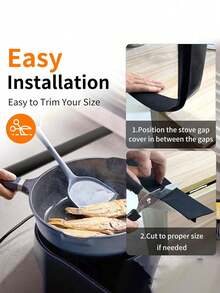2pcs Silicone Heat-Resistant Kitchen Gap Sealing Strips, Oil & Dirt Proof Gas Stove Gap Soft Sealing Strips, Flexible Stove Top Filler Strips - Multicolor - View 7