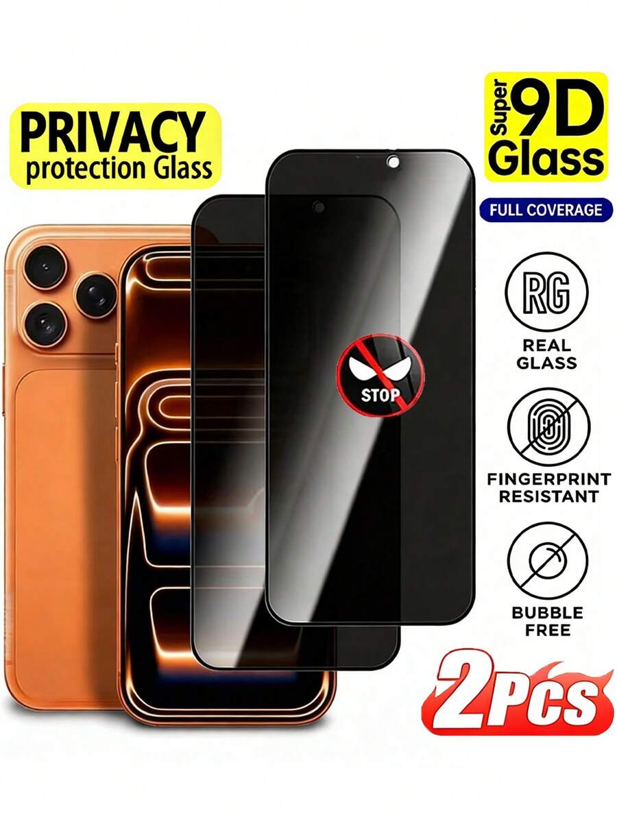 Bộ 2 miếng dán màn hình cường lực chống nhìn trộm, phù hợp với 17/17 Plus/17 Pro/17 Pro Max/11/12/13/14/15/16/X/XR, chống nước, chống trầy xước, chống rơi vỡ, miếng dán màn hình điện thoại thiết yếu hàng ngày dùng ở nhà và văn phòng, chống nhìn trộm, chống nổ, chống sốc, chống trầy xước.