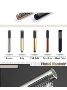 Stainless Steel High Pressure Shower Head, High Flow Rate Shower Head, High Pressure Handheld Shower Head, Single Function Handheld Wall Mount Shower Head - Black Round Spray Bottle - View 2