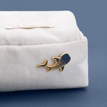 Bộ 1 ghim cài áo hình cá heo và cá voi dễ thương, thời trang mới, ghim cài hợp kim cá nhân hóa, phụ kiện phổ biến. - Nhiều màu - Xem 5