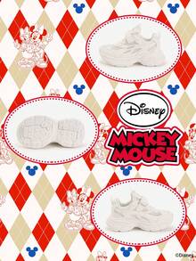 Disney 米奇官方授权联名款 | 一双儿童运动鞋，适合日常、节日、运动和户外活动穿着。穿着舒适贴合脚型，防滑、耐磨、透气。（男童运动鞋、男童板鞋、儿童运动鞋、女童运动鞋、女童板鞋） - 米色 - 查看 4