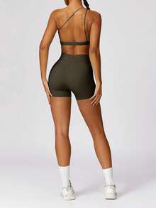 MASKERT Quần short thể thao nữ, quần yoga, quần chạy bộ, quần legging tập luyện co giãn cao. - Màu nâu  Mocha - Xem 7