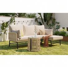 Outdoor Table & Chair Sets - Beige - View 5