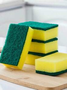 Highly Absorbent Double-Sided Sponge Magic Cleaning Pot Rust Sponge Cleaning Brush Kitchen Cleaning Tool - Multicolor - View 5